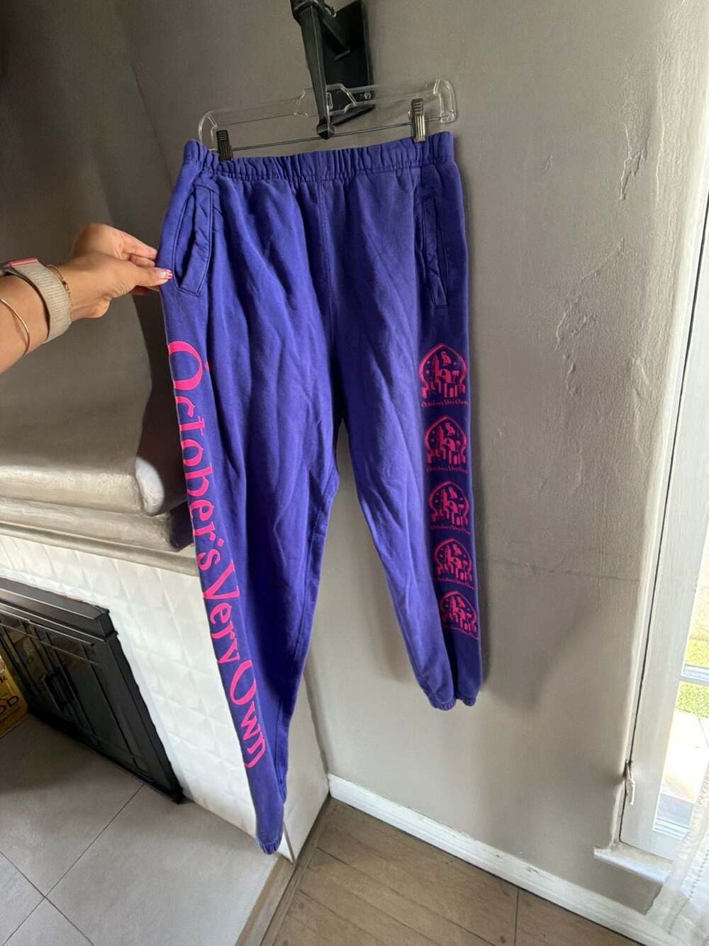 OVO October's Very Own Starlight Owl Purple Pink Sweatpants Size M